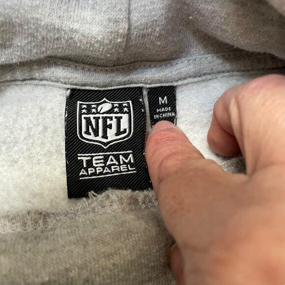 New England Patriots Mock Neck Mens Med NFL Turtleneck Sweatshirt Team Apparel - Picture 7 of 14